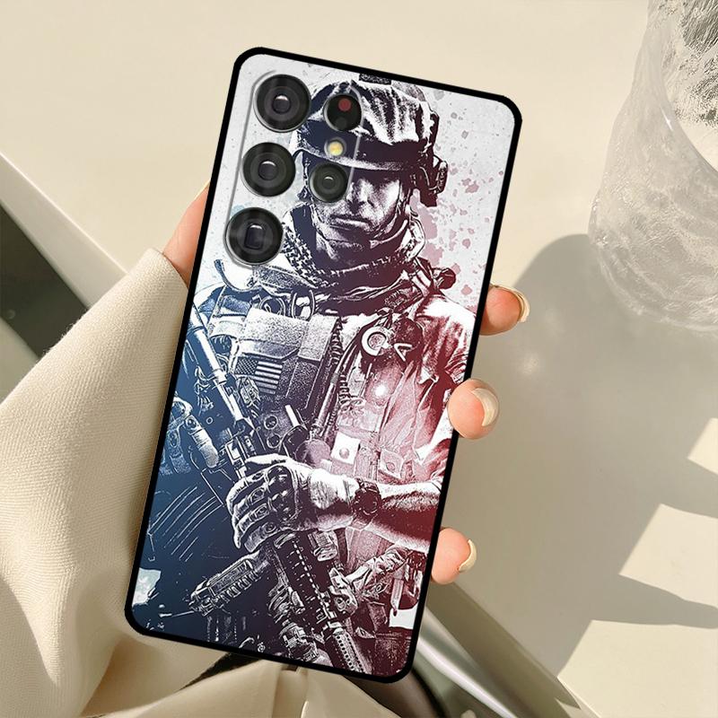 Armee Soldat Spezialkräfte Hülle Für Samsung Galaxy S23 Ultra S21 S22 S24 S25 Ultra S9 S10 Plus S25 FE S20 FE Rückabdeckung