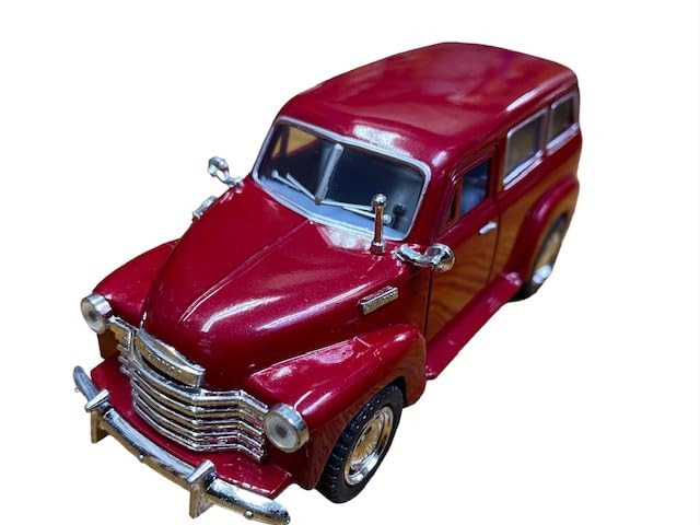Kinsmart Chevrolet Suburban 1950 SUV Scale Diecast Car Red 1/36