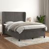3129088 vidaXL Divan-lit Et Matelas Gris Foncé 140x190cm Velours
