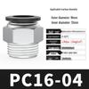 Pneumatic Copper Quick Connector PC8-02 Threaded Straight 16PC4-M5 Air Hose Adapter 6-01/10-03/12-04