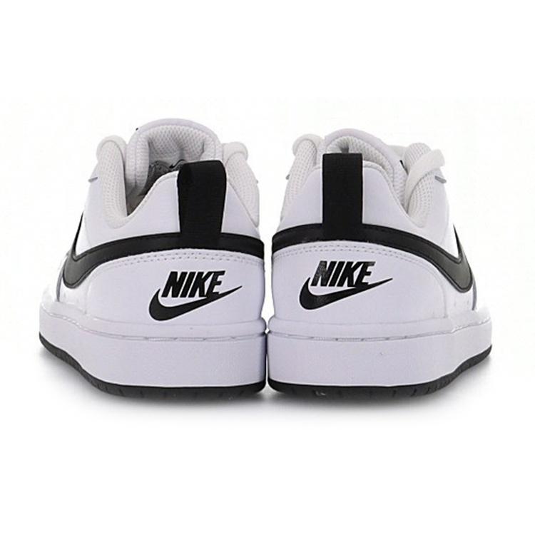 (GS) Nike Court Borough Low 2 'White Black' Kids' BQ5448-104