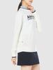 Admiral Golf ADLA262 Women's Crew Neck Sweater with Front Logo, White, Size L