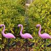 3Lamps/Drag  Led Solar Power Flamingo Lawn Garden Stake Landscape Outdoor