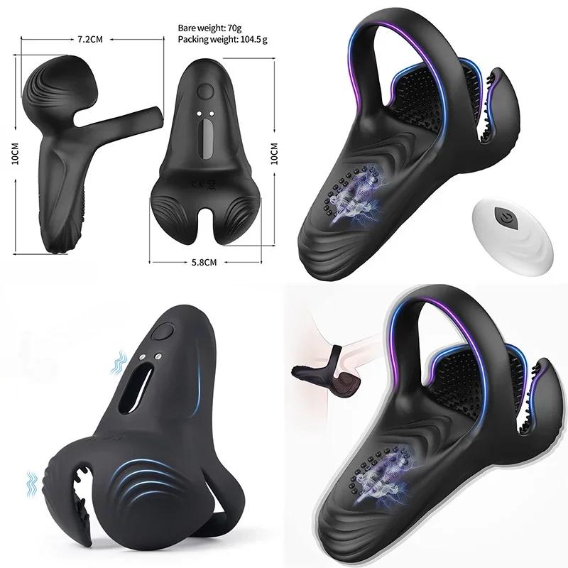 Pocket Pusssy Rings For Man Vibrating Magic Wand Sleeve For Penis Simulators Men Sexy Tools Ass Plug Adult Products God Toys
