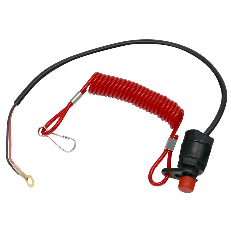 LMoDri Interruttore di sicurezza a cordino per fuoribordo barca Motore Accensione Avviamento Interruttore a chiave Spegnimento Cavo di sicurezza per fuoribordo Yamaha