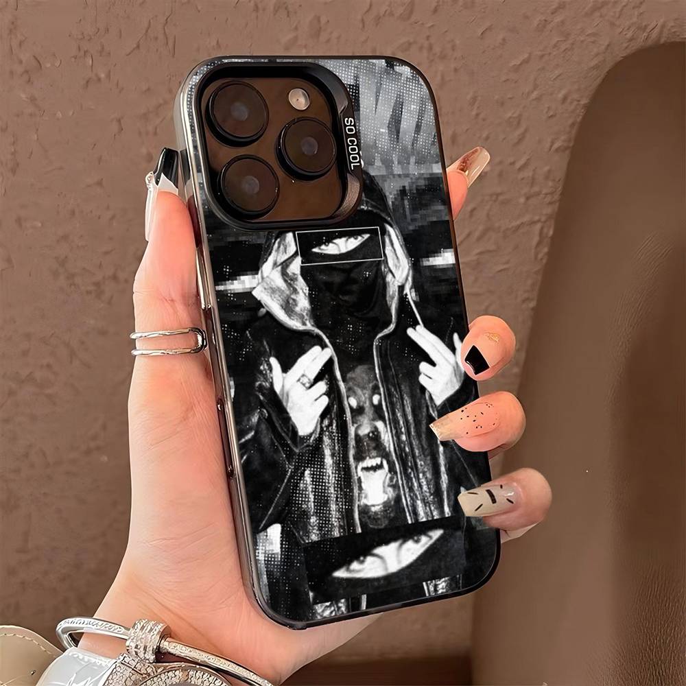 Singer E-EsDeeKid For Iphone 15 14 13 Plus 17 16 12 11 Pro Max Matte Colored Silver Luxury Phone Cover