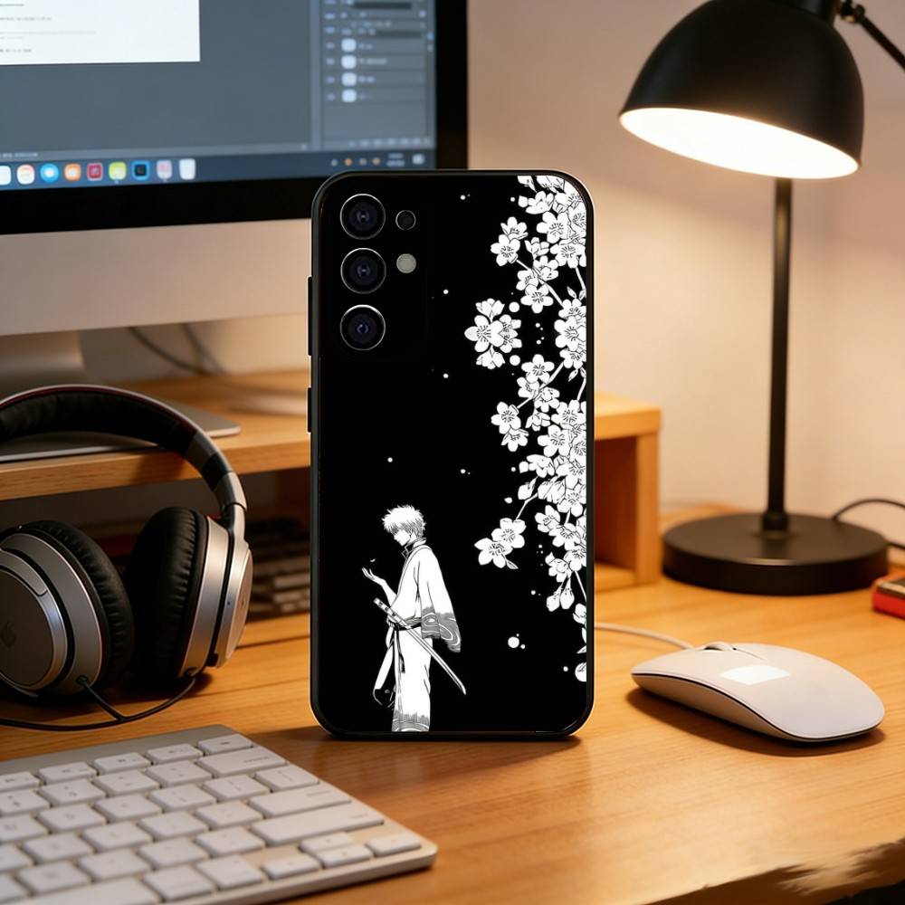 Anime G-Gintama Phone Case For Samsung S25,S24,S21,S22,S23,S30,Ultra,S20,Plus,Fe,Soft Silicone Black Cover