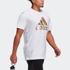 Adidas T Shirts Men's White Crew Neck Moderate Straight Fit GL3703
