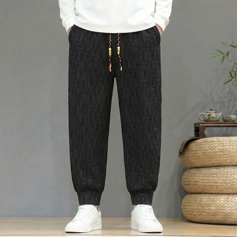 Nadměrná velikost 4XL-10XL Módní Oversize Kalhoty pro Muže Oblečení Ležérní Pružný Pas Dlouhé Kalhoty