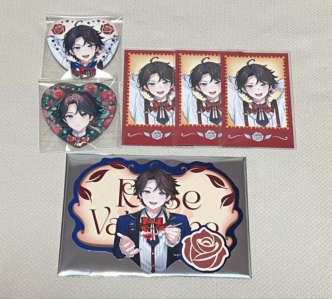 [USED] Nijisanji Rose Valentine Cheki Can Badge Bonus: Akina Saegusa