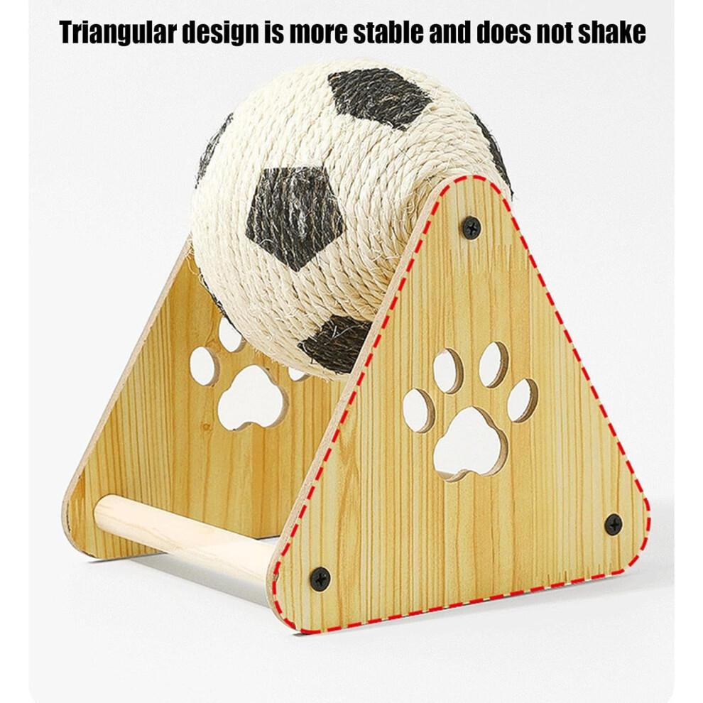 Cat Scratching Ball Sisal Cat Scratcher with Dynamic Soccer Design Vertical Exercise Wheel for Kitten Training