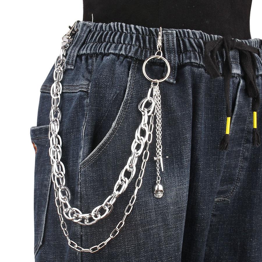 Hollowed Out Geometric Metal Vintage Belly Chains for Women & Men Fashion Punk Cross Pendant Waist Chain Punk