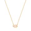 European Trendy Copper Pendant Necklace with Zirconia Water Drop Design