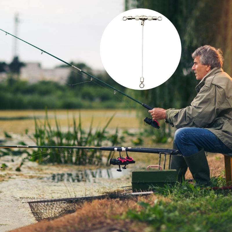 10Pcs High Strength Rolling Round Bearing Snap Fishing Barrels Swivels with Locking Snap Fishing Baits Connectors Clip