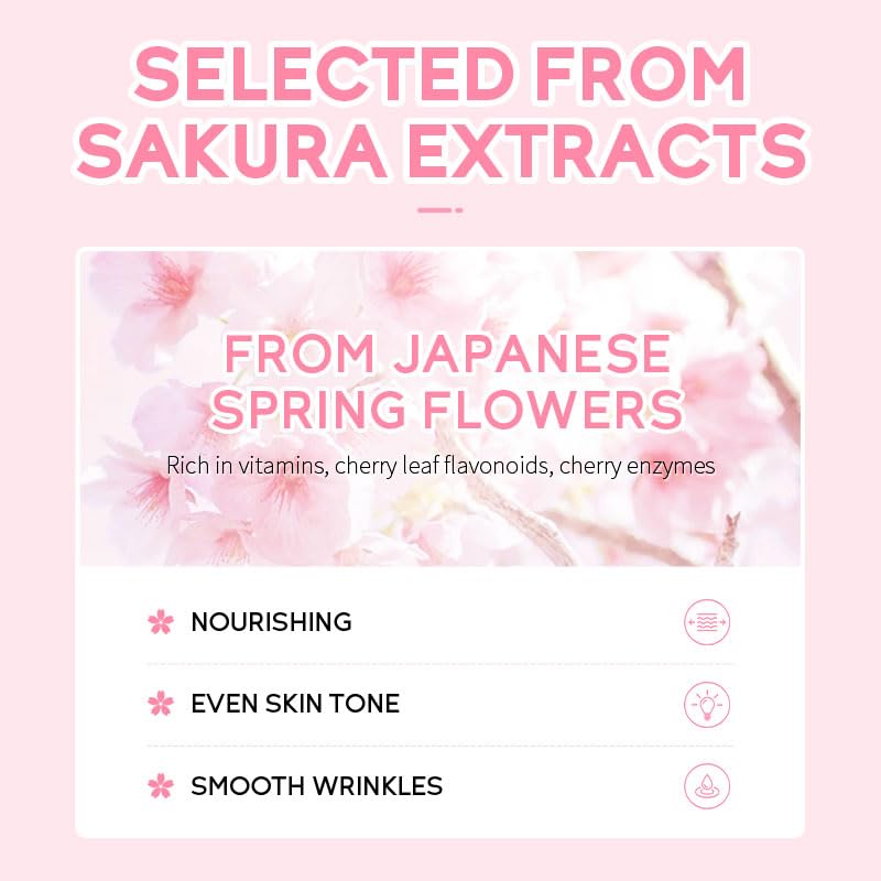 Maska błotna do twarzy z glinką Sakura Głęboko oczyszczająca, Naturalna maska do pielęgnacji skóry do oczyszczania porów, Kontroli sebum, Redukcji trądziku 90g