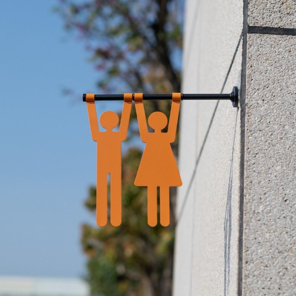 Wall-Mounted Restroom Indicator Rustproof Metal Bathroom Indicator Plate Waterproof Decorative Bathroom Door Sign Office Public