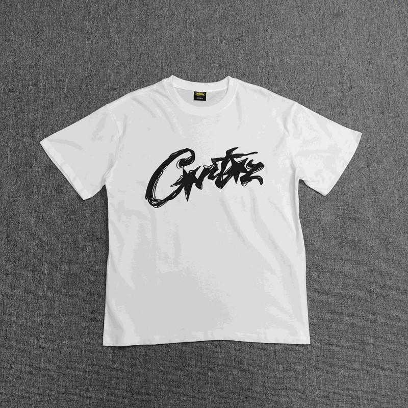 Unisex Streetwear Oversized Cotton Tee With Geometric Print Loose Fit Short Sleeve T-Shirt Men Women