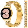 Řemínek k hodinkám s konektorem pro Samsung Galaxy Watch 5 Pro/5/5 Active/4/4 Classic/4 Active, 7řadý korunkový nerezový řemínek