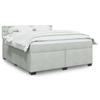 VidaXL Slat Bed Base and Mattress Light Grey 180x200cm Velvet 3288690