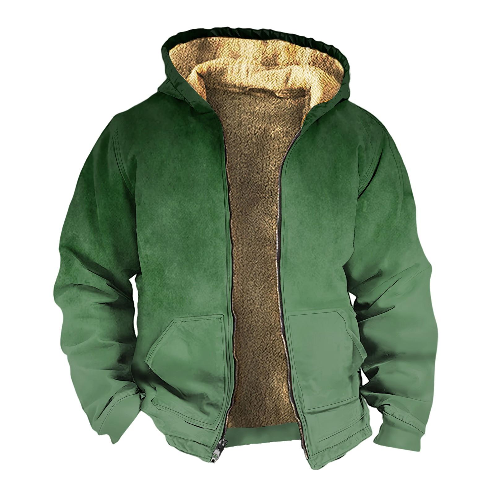 

Чоловічий бавовняний піджак із подвійною кишенею на потовщених ґудзиках і кишенями XXXXL зелений