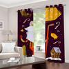 Julmönstrade Gardiner 100% Polyester Gardiner För Vardagsrum Sovrum Mörkläggningsgardiner Perforerade Kökstillbehör Damm