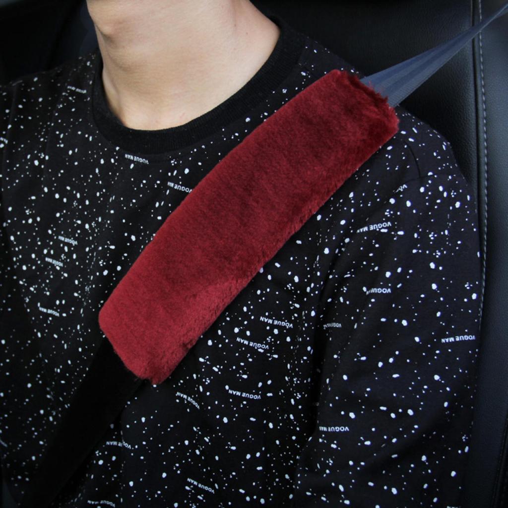 2pc Universal Car Safety Belt Cover Adjustable Seat Belt Cover Shoulder Strap Covers Car Shoulder Protector Pad Auto Accessories