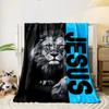 Lion Jesus Print Blanket  Printed Blanket for Living Room Bed Couch lunch break Soft Cozy Blanket for Friend's festival Gift