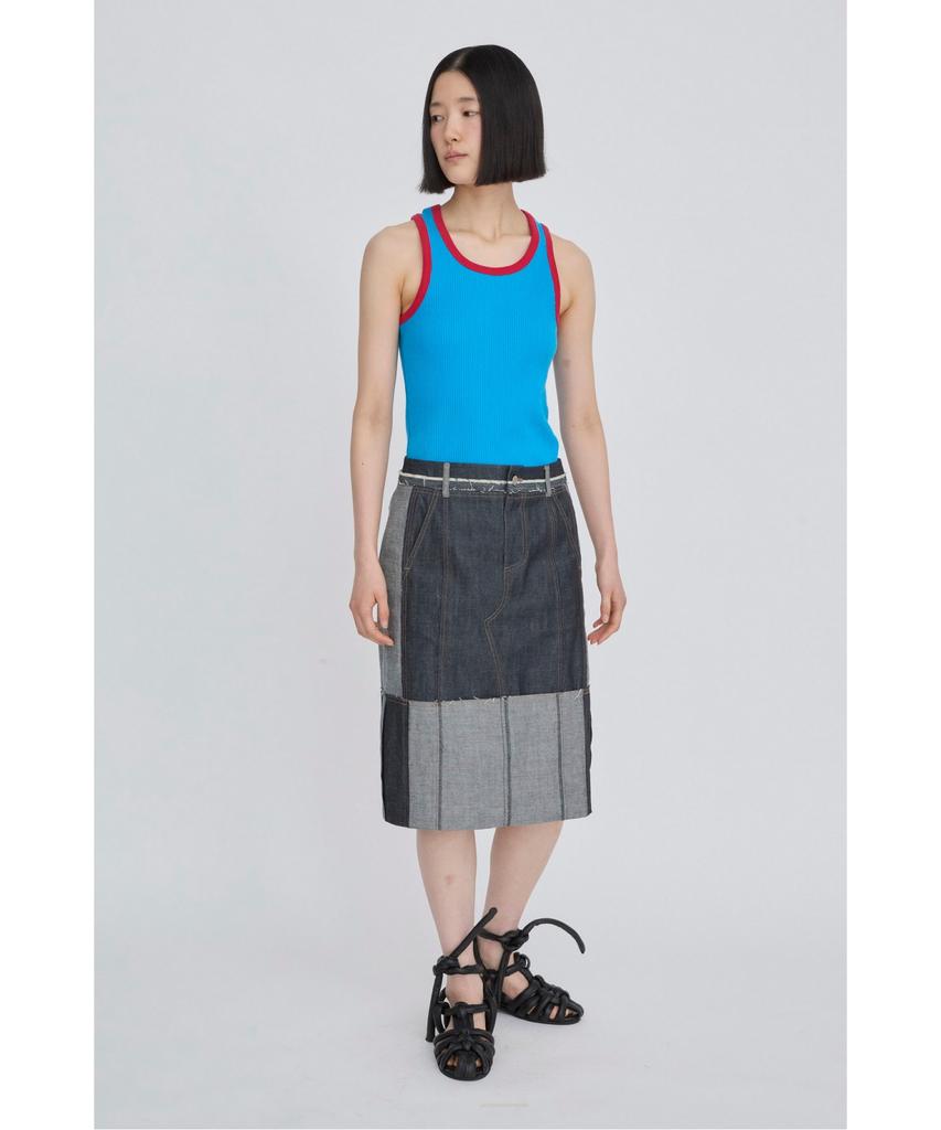 Recorde Folded Denim Skirt Rqkas26553Bux