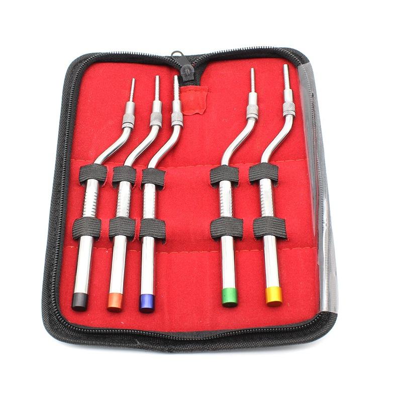 5 Pcs Dental Implant Osteotome Instrument Maxillary Sinus Elevator Tool Concave Tips Sinus Lifting Device Implant Bone Extruder