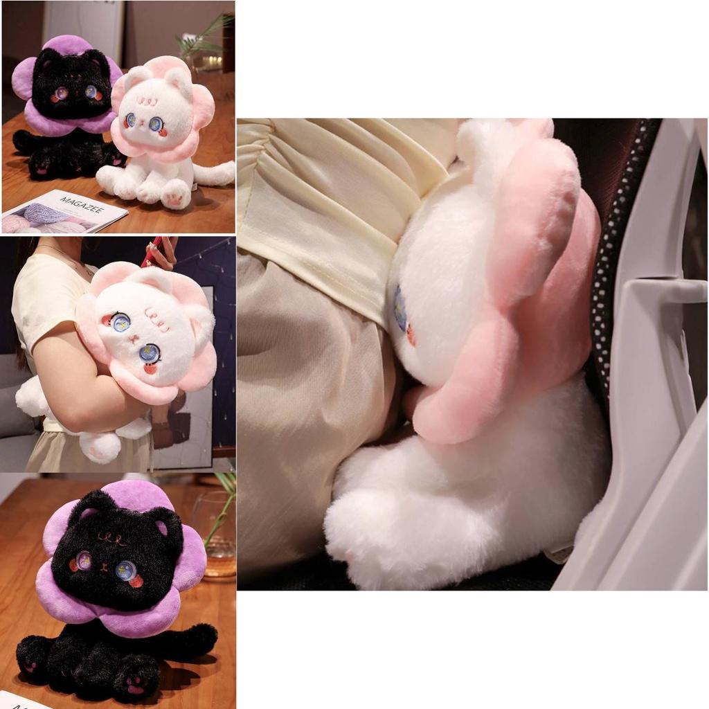 Cat Beauty Plush Toy Cute Cartoon Black And White Cat Perfect Gift For Girls