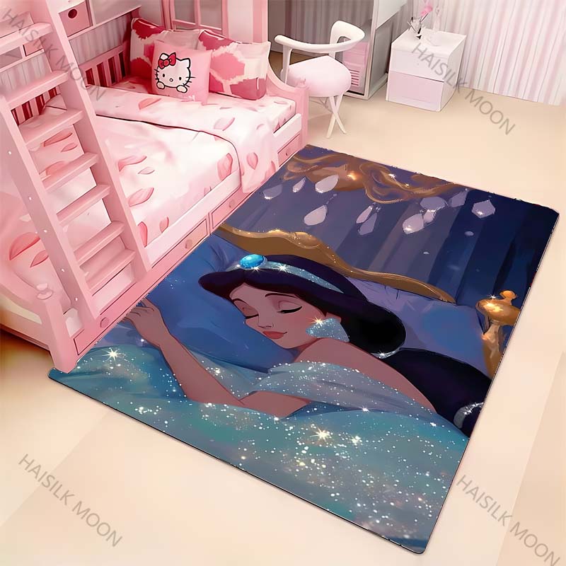 Disney Sleeping Beauty Princess Series Printed Carpet Rugs for Living Rooms Bedrooms Decorative Mat Kids Play Rugs Luxury Gift