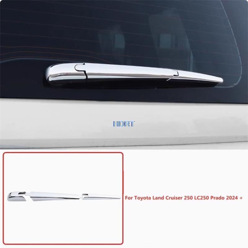 Fit For Toyota Land Cruiser 250 LC250 Prado 2024 + Car Rear Trunk Back Window Strip Rain Wiper Cover Trim Styling Accessories