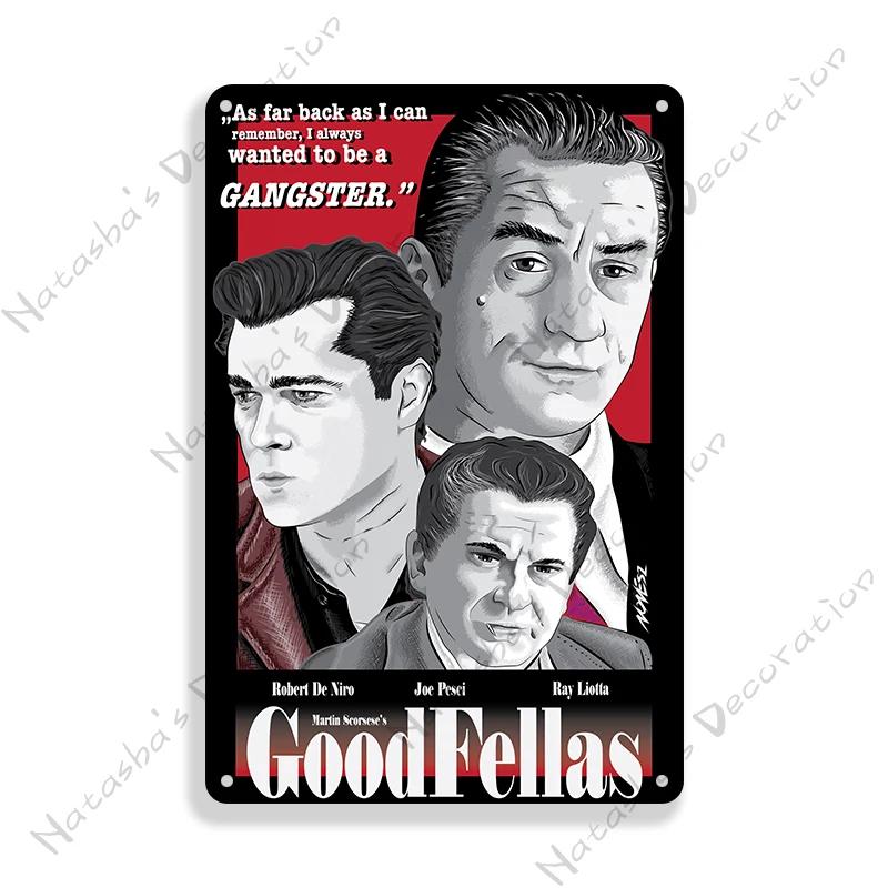 1990 Amerikanischer Film Goodfellas Vintage Poster Metall Blechschild Rostige Metallschilder Heimbar Metallplakette Garage Industrielle Dekoration