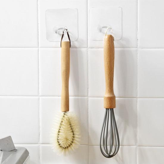 10/20Pcs Wall Mounted Storage Hooks Cord Holder Transparent Easy to Install Adhesive