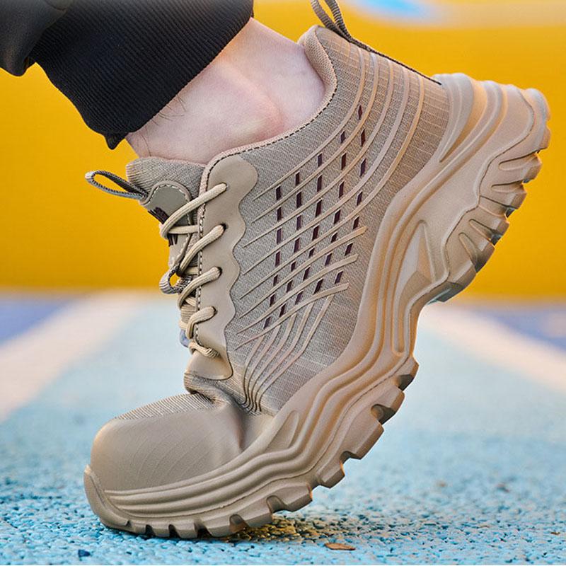 Oulylan Lżejsze Oddychające Buty Bezpieczeństwa Męskie Robocze z Noskiem Stalowym Izolowane Buty Robocze Antyprzebiciowe Antyuderzeniowe Buty Antystatyczne