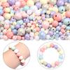 30-100pcs Macaroon Color Acrylic Beads Mixed Color Round Loose Spacer Beads For Jewelry Making DIY Bracelet Necklace Accessories