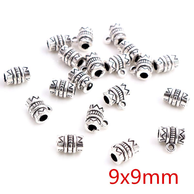 20pcs/lot DIY Handmade Beads Bails Pendants Jewelry Making DIY Necklace Antique Silver Color Bails Pendant Charm Beads Bails