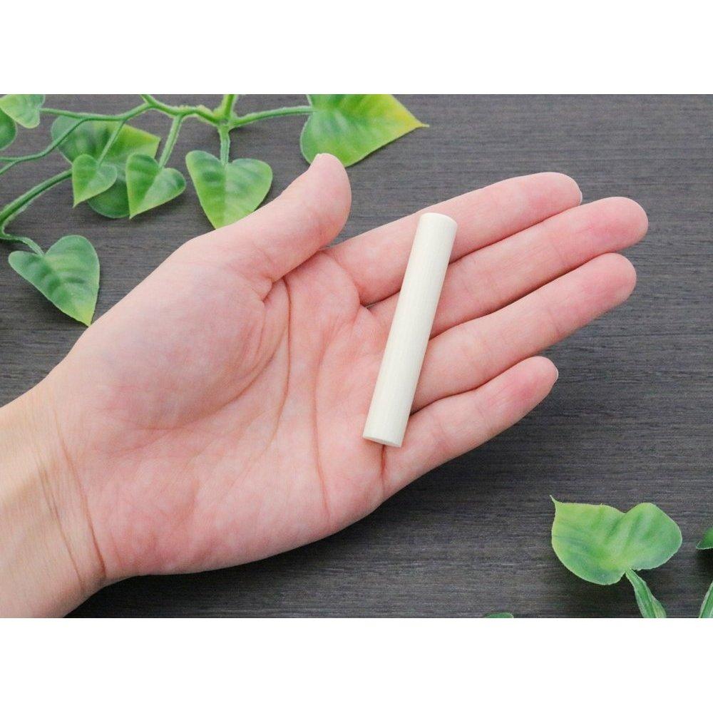 Hatamasa Shimomura Japonský Hanko Jmenné Razítko Bílé Kulaté 10mm Faux Slonovina Akryl Mitomin Osobní Podpisové Razítko Vyrobeno v Japonsku