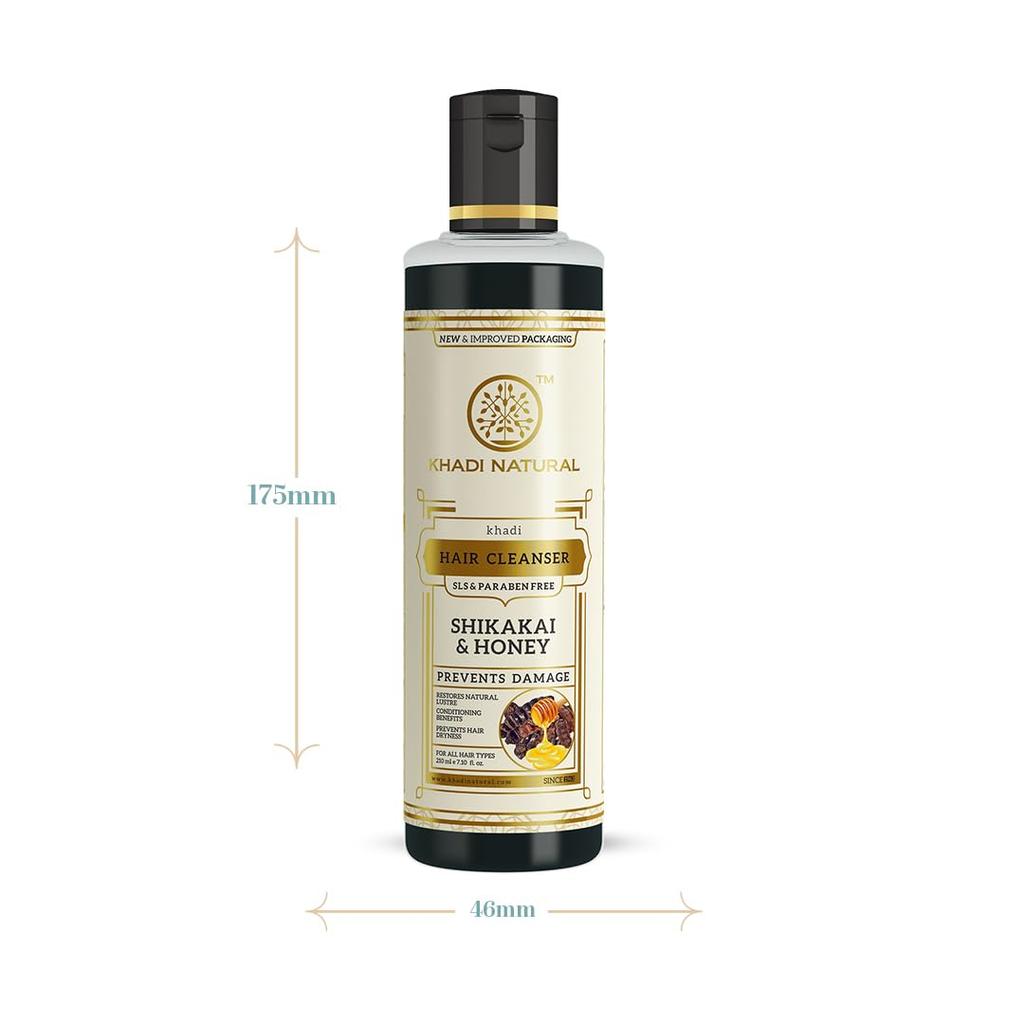 Khadi Natural Shikakai And Honey Shampoo 210ml Pack For Hair Fall Control And Repairing Damaged Hair