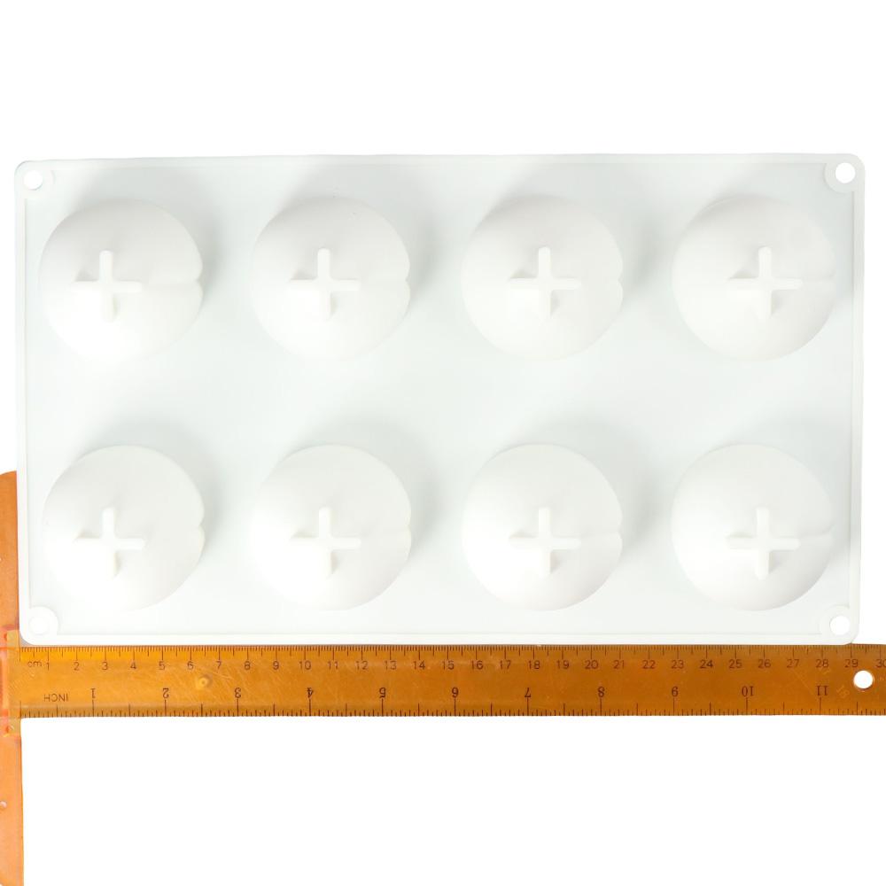 29.5*17cm 8Cavity 3D Peach Silicone Mould Silicone 3D Silicone Baking Mould Soap