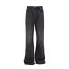 American Retro Old Black and Gray Cleanfit Micro-pull Jeans Boys Straight Slim Casual Trousers