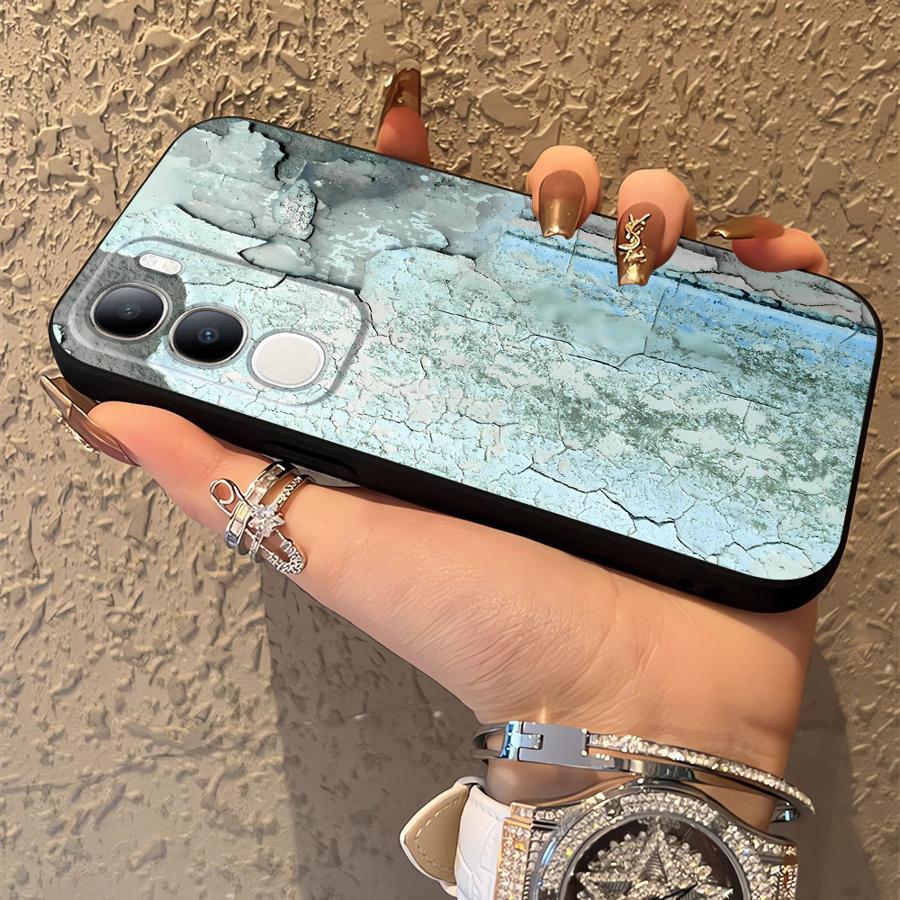 Case for Vivo Y52S Y93 Y71 Y91 V21E V23 V27 Y75 Y81 V29 Y53S Y50 Y95 V25 V30 Y51S Y78 Phone Cover Retro Rust Marks