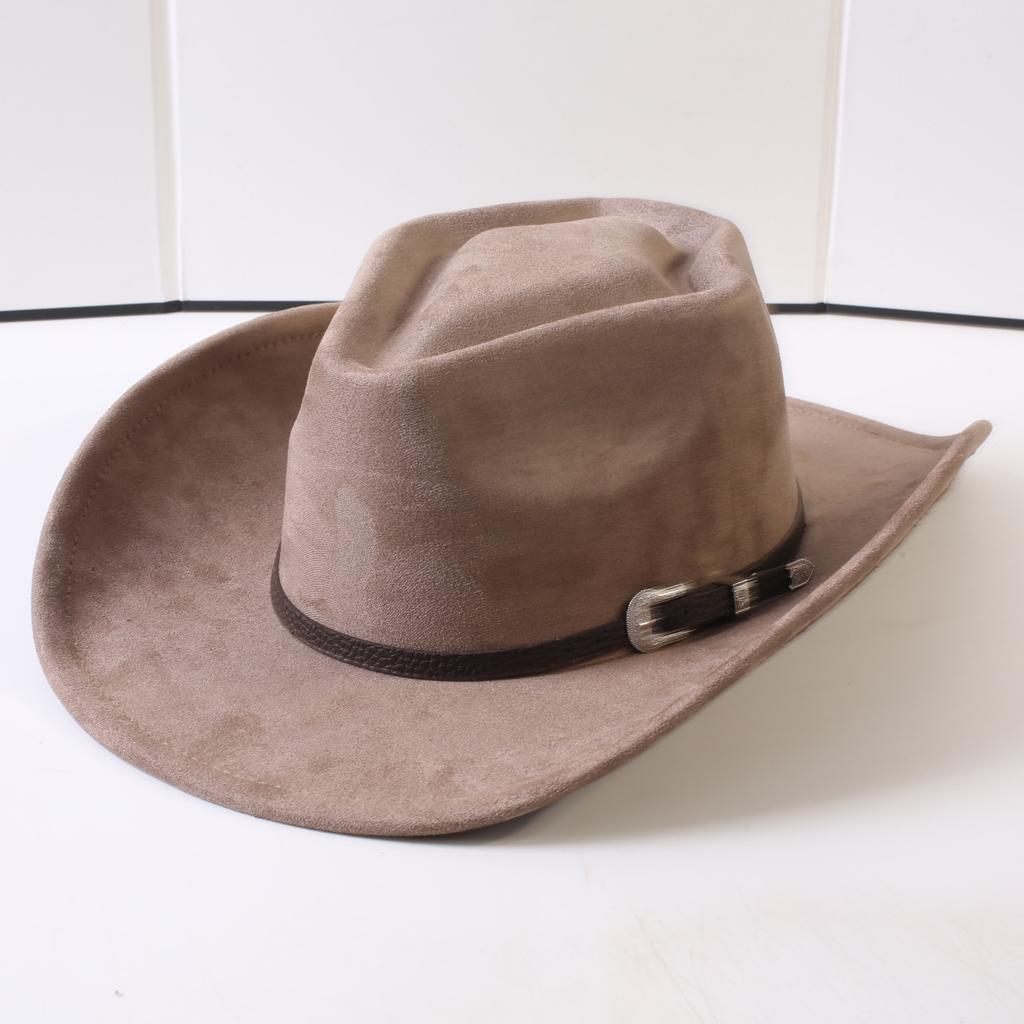 Pălării western cowboy clasice populare europene și americane din piele întoarsă, pălării cowboy retro la modă pentru bărbați și femei