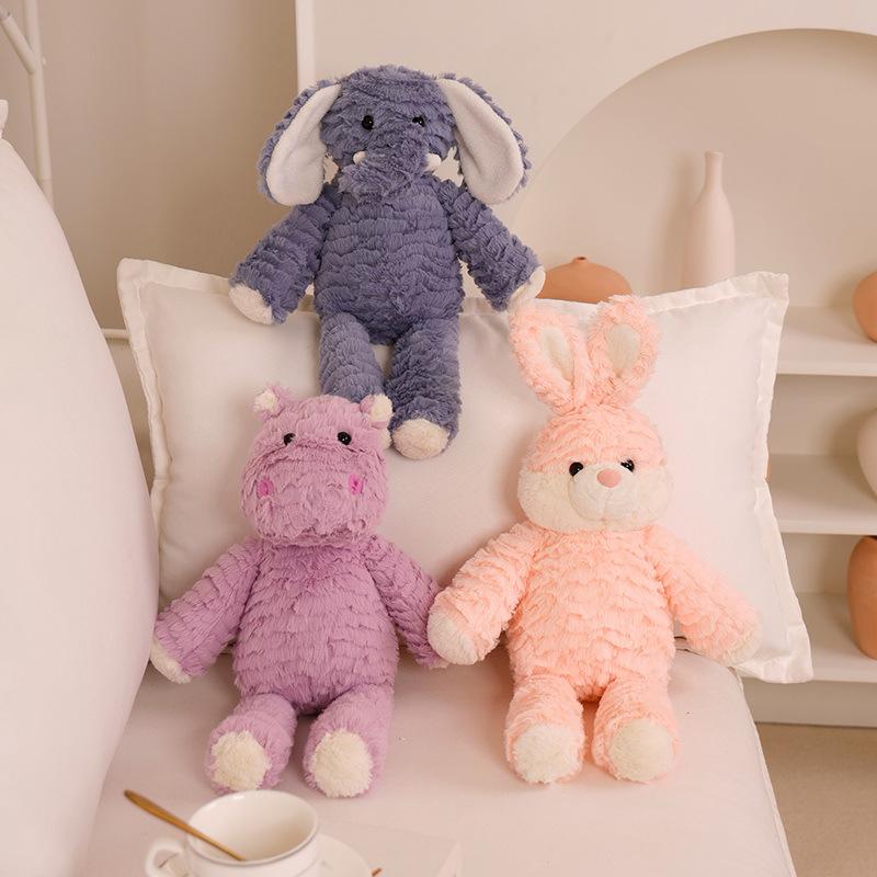 Small Elephant Rabbit Doll Plush Toy Frog Hippo Doll Girl Soothing Ragdoll Valentine's Day Gift