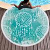 Round Beach Towel With Tassel Dream Catcher Microfiber For Swimming Bath Picnic Sandless Wall Tapestry Blanket