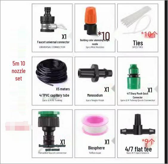 Automatic Flower Pot Watering System - Timer Drip Irrigation Set for Balcony Gardens.