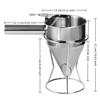 1200Ml Stainless Steel Funnel Dispenser With Rack Cupcake Pancake Batter Maker Octopus Fish Ball Home Kitchen Baking Goods Tools