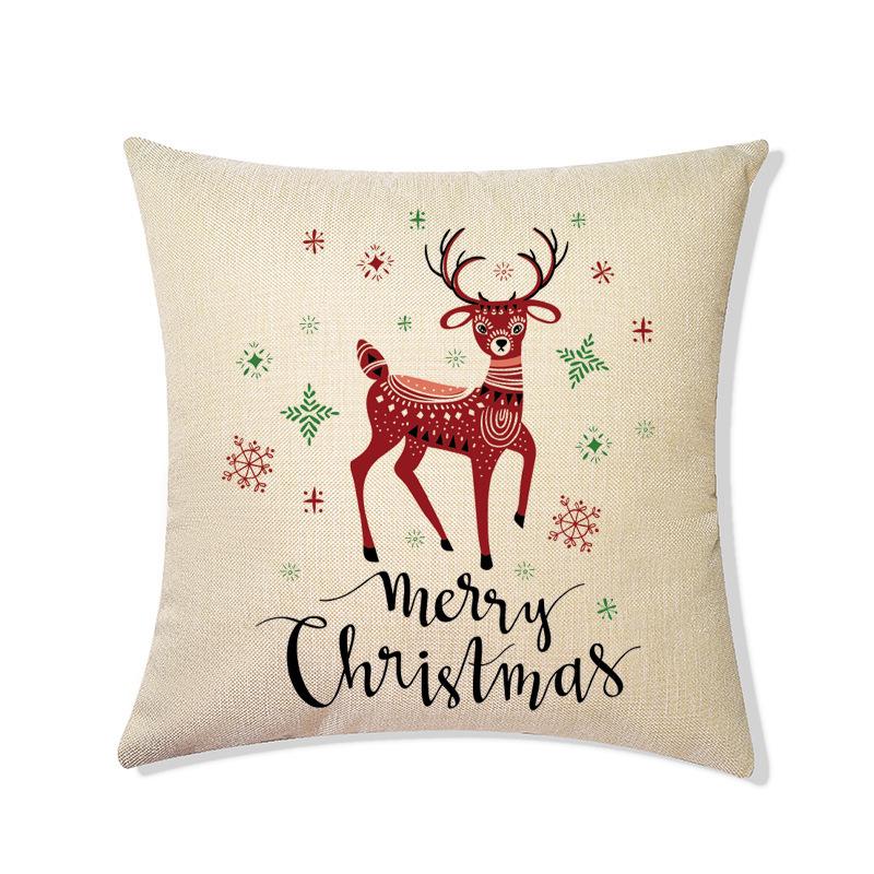 Christmas Pillowcase Red Elk Light Luxury Pillowcase Car Neck Cushion Home Pillowcase
