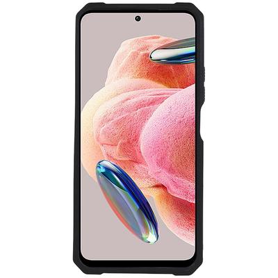 For Xiaomi Redmi Note 12 4G PC+TPU Kickstand Case Slide Lens Protection Phone Cover with Card Holder