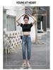 Women's High-Waisted Wide-Leg Jeans - Summer 2020 Korean Chic Straight-Leg Harem Cropped Pants